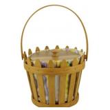 2002 Longaberger Picket Pail Basket w/ Liner