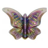 Fenton Plum Opal Iridescent Butterfly