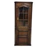 English Oak Corner Cabinet