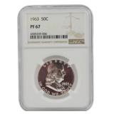 1963 Franklin Half Dollar NGC PF67