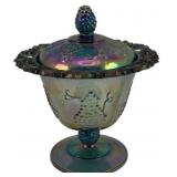 Carnival Glass Candy Dish - 7 x 6