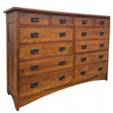 Durham Furniture Oak 12 Drawer Dresser