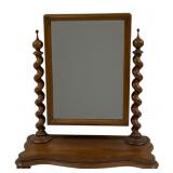 Vintage Barley Twist Tilting Shaving Mirror Stand