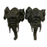 Pair Chelsea House Elephant Head Wall Decor