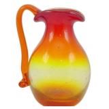 Amberina Hand Blown Miniature Pitcher 5"