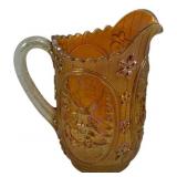 Carnival Glass Pitcher - 6.5" Tall