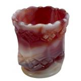 Marble Glass Toothpick Holder - 2.5" Tall