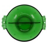Vtg Paden City Glass Starburst Dish Green
