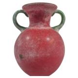 Amphora 2 Handle Art Glass Vase - 9" Tall
