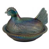 Glass Hen on Nest Covered Dish - 7 x 6 x 5.5