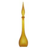 Empoli Amber Diamond Cut Genie Bottle 22"