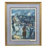 "Fiddler on the Roof" by Marc Chagall Signed Art