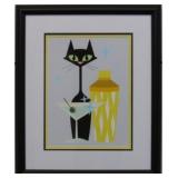 ATOMIC CAT WITH MARTINI GLASS