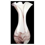 Mid Century Hand Blown Art Glass Vase 19"