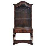 2 Piece Mahogany Display Cabinet