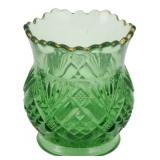 EAPG Green Sunbeam Toothpick Holder 2.5"