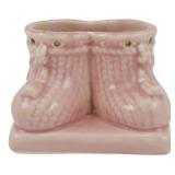 Vintage Clateo Pottery Baby Shoes Planter