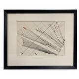 Framed "Geometric Abstracts" by Philip H Collette