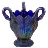 Imperial Aurora Jewels Cobalt Blue Swan Vase