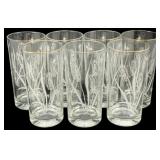 7 Glass Tumblers - 5.75" Tall
