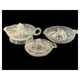 3pc Lot Glass Juicers