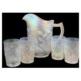 Imperial Glass Pitcher & 4 Tumblers