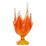 Vtg Viking Epic Persimmon Handkerchief Vase