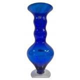 Huge Matt Carter for Blenko 18" Tall Blue Vase