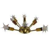 MCM Brass Sputnik Flush Mount Light Fixture