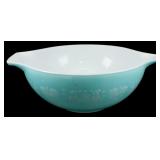Vtg Pyrex Turquoise Amish Butterprint Bowl