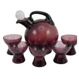 Cambridge Amethyst Glass Decanter Set