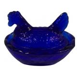 Blue Hen on Nest - 2.5 x 2 x 2