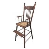 Oak High Chair 43"x14"x17"