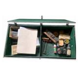 Wooden Box w/ Contents - 13 x 36 x 16