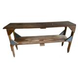 2 Tier Wooden Work Bench - 36 x 72 x 21