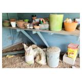 Assorted Items - on shelf & floor