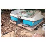 Multi-Seat Plastic Pedal Boat w/ trailer