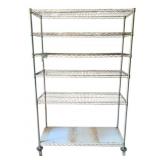 6 Tier Rolling Metal Shelf - 77 x 48 x 18