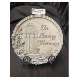 'In Loving Memory' plaque & stand