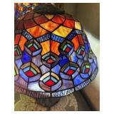 Vintage Dale Tiffany style Peacock Lamp
