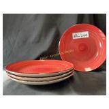7.5 inch red plates