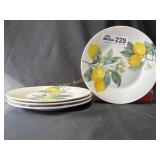 set of 4   7.5 inch lemon plates