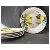 set of 5   10.5 inch lemon plates