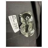 Fenton clear glass Teddy Bear Paper Weight