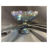 Indiana Glass iridescent blue carnival glass