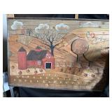 Rustic wooden farm scene