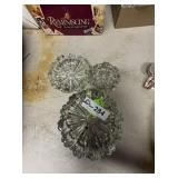 Set of Nesting Clear glass Ashtrays