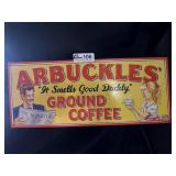 Vintage Aluminum Sign, See Photos for Details