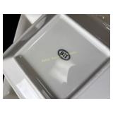 set of 3 white square 6.5 inch