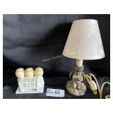 Brass colored lamp, Perpetual calendar